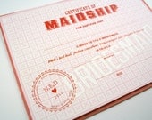 Will You Be My Bridesmaid Certificate