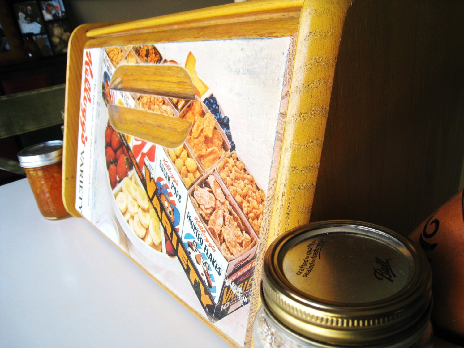 Vintage Kellogg's Ad Bread Box Kitchen and Home Decor
