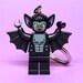 Vampire Bat Keychain - made from Series 8 LEGO (r) Minifigure