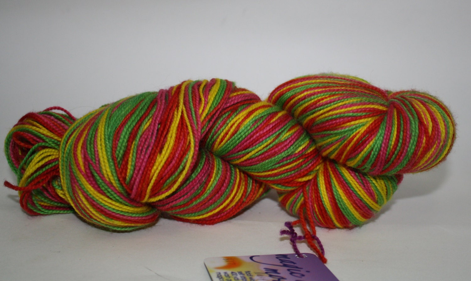 self striping merino nylon 400 yds--fiddi widdi wow wow-last summer's garden