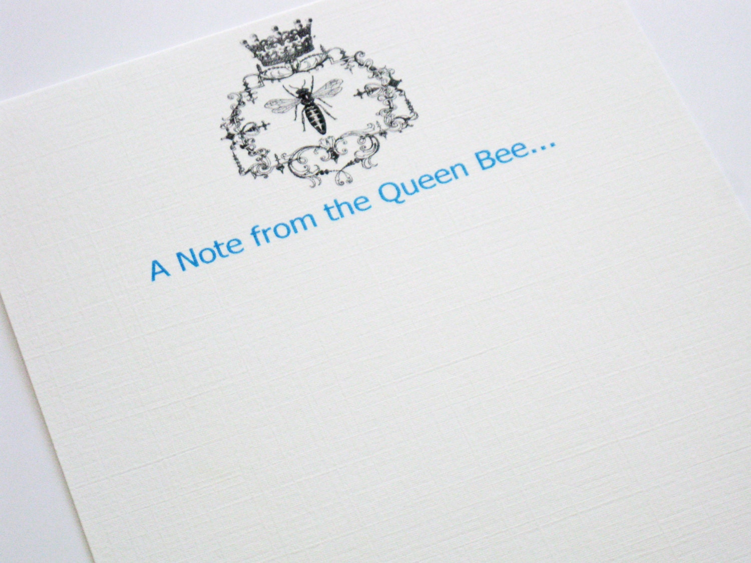 Flat Note Cards--Queen Bee Honey Do--Set of 10