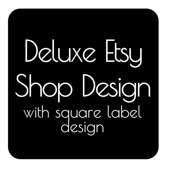 Etsy Banner Design Package With Business Card and Square Product Label Designs - Spring Sale