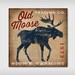 PERSONALIZE Old Moose Trading Company -  Rustic Road Sign -  Graphic Art Canvas Wall Art 12 x 12 x 1.5 inches Vintage Style