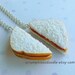 strawberry jam peanut butter and jelly sandwich best friend necklaces polymer clay bff