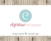 Premade Logo - Custom Premade Logo - Photography Logo  - Boutique Logo "Scalloped Circle - Polka Dot Design"