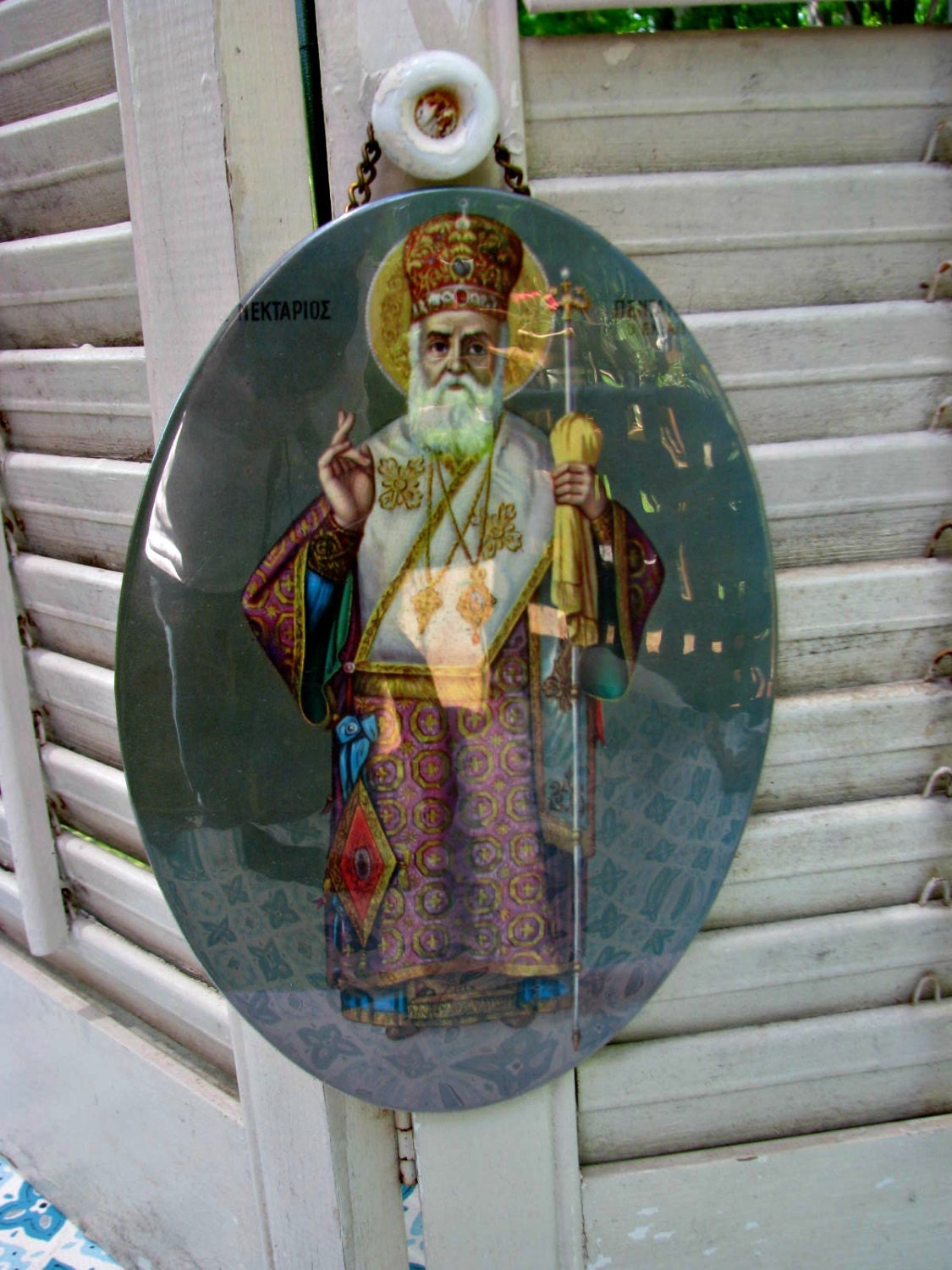 Nice Vintage Saint Religious Medal Picture