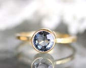 Blue Spinel Ring in 14K Gold (US Size 7.25) - Ready to Ship