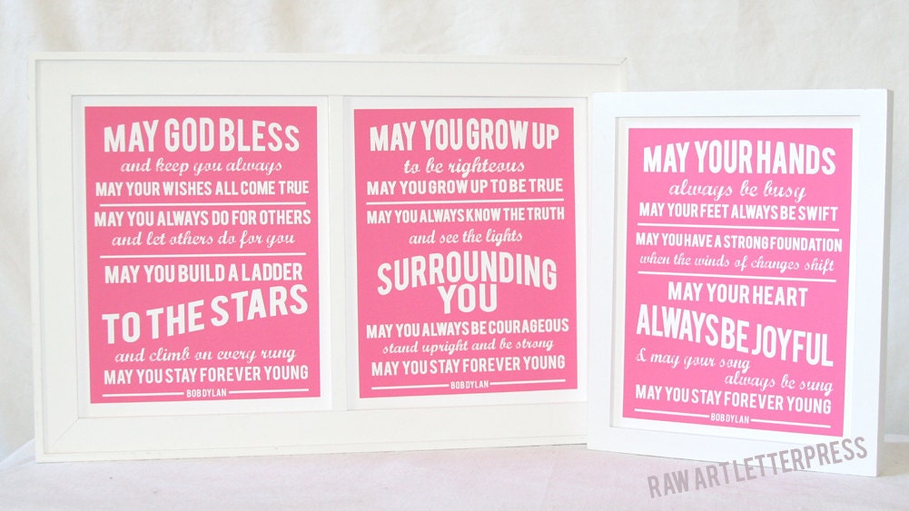 16x20 Trio of Bob Dylan  Forever Young  PARENTHOOD THEME SONG Posters