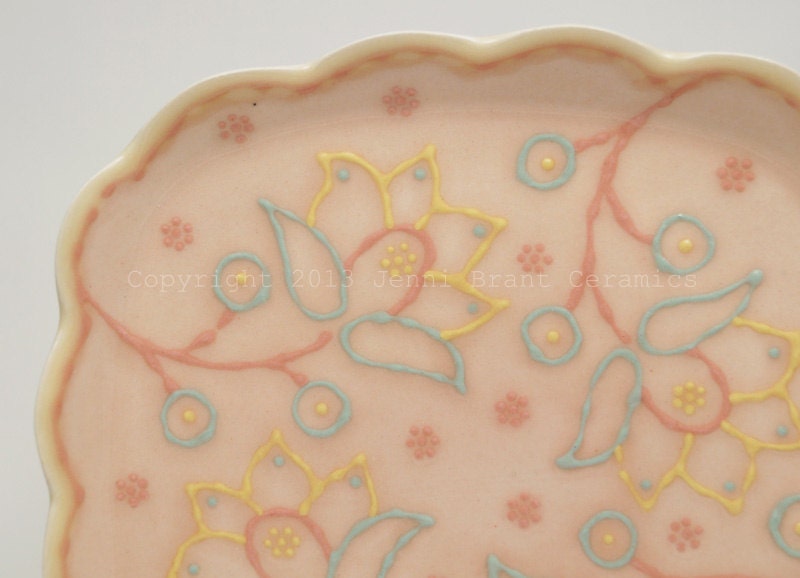 Flowered Pink Plate
