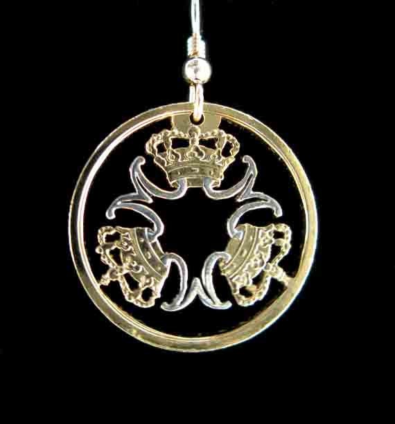 Cut Coin Jewelry - Denmark - Crowns - Earrings