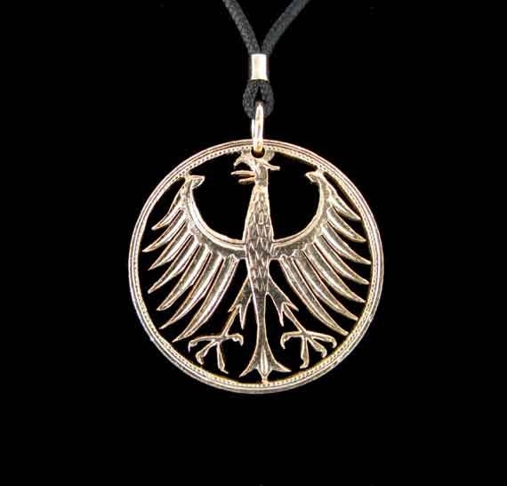 Cut Coin Jewelry - Germany - Eagle - Pendant