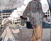 Art Deco Framed print French "Gazette du Bon Ton" high fashion magazine Jeanne Lanvin Fall 1921
