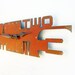Outnumbered V Modern Wall Clock (Extra Large Rusted)