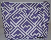 Dslr Camera Bag - Purse, messenger, travel bag zipper close, removable padded Camera Insert / Purple /  by Darby Mack