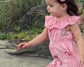 Playful Mermaids Ruffle Neck Dress
