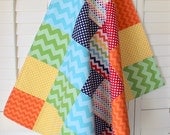 Baby Blanket - Gender Neutral Blanket - Rainbow Unisex Nursery - Rainbow Chevron