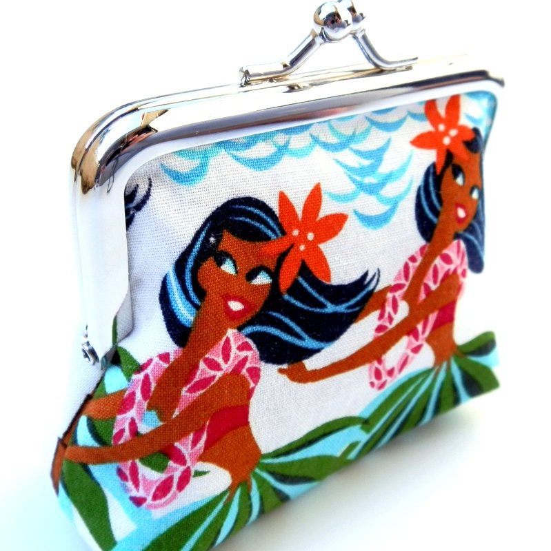 Coin purse Hawaiian hula dance summer tropical beach holiday vacation