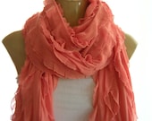 Flamenco Superstar....Soft Coral...Heavenly color....Tube scarf...Super long..Introductory price