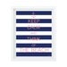 Cabana Striped Keep Calm and Think of the Beach Poster