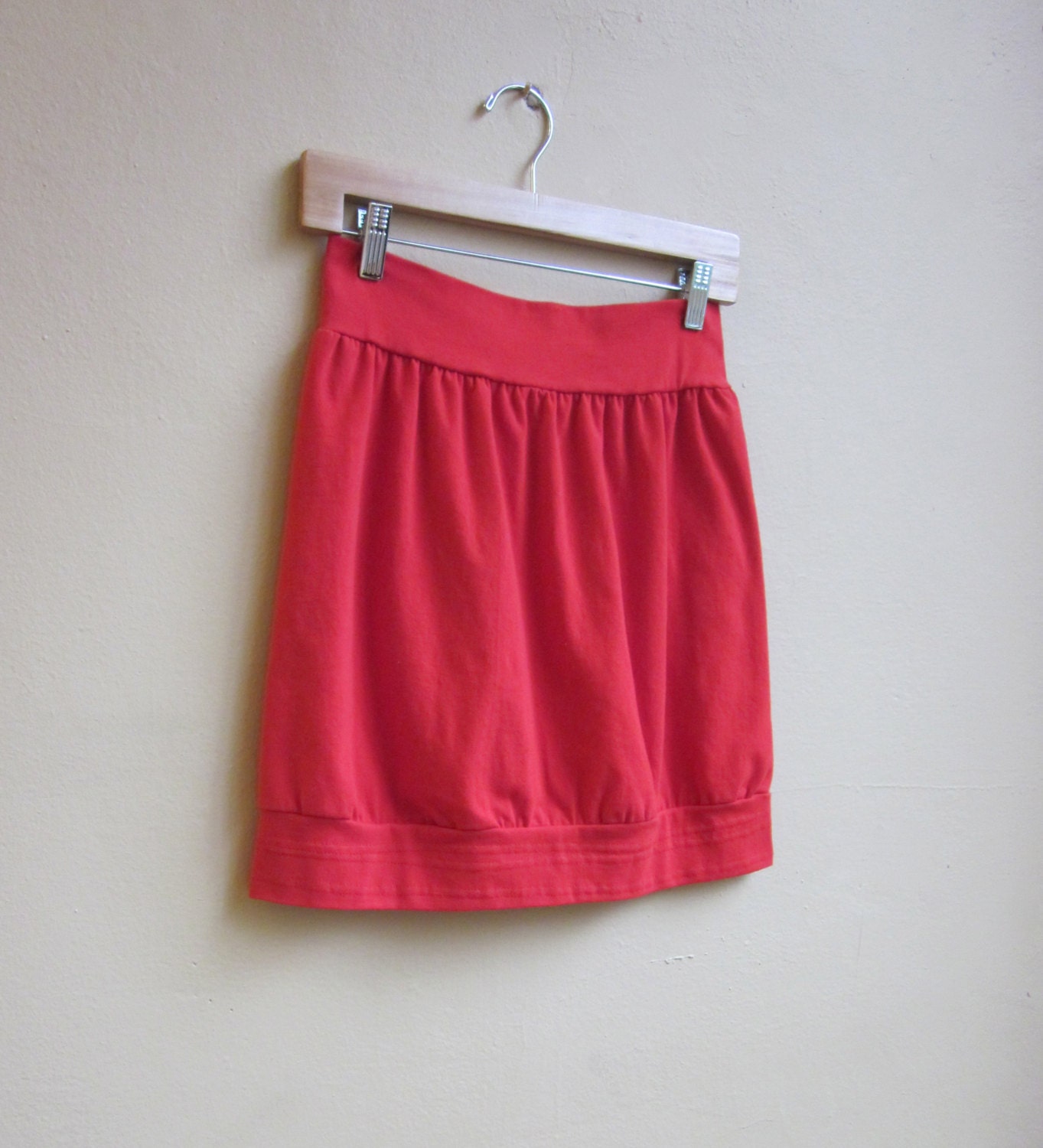 Women's Skirt, Color Choice, Cotton Jersey, bubble, travel, modern style- made to order