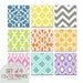 Modern Patterns (Series B) -Set of 9 - 12x12 Prints - Featured in Assorted Colors (CUSTOMIZABLE Colors)