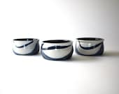 Set of Vintage Glazed Ceramic Bowls