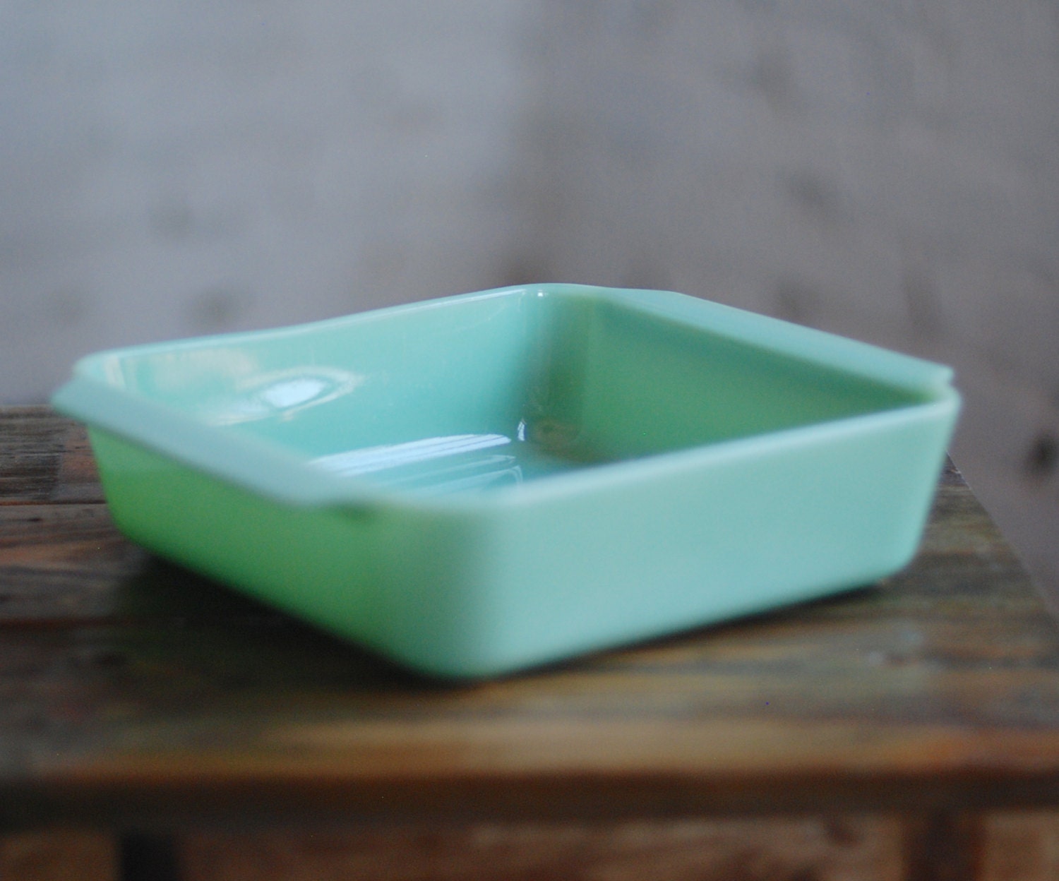 Vintage Jadeite Square Baking Pan Fire King