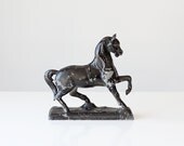 Vintage Cast Metal Horse Statue