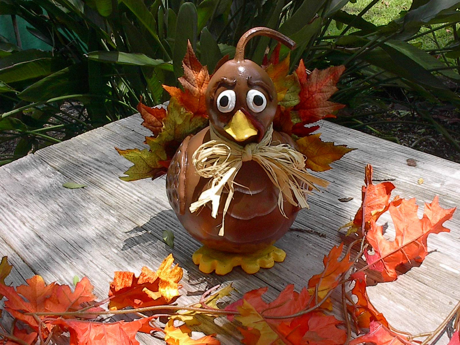 Gourd Thanksgiving Turkey Fall Home Centerpiece