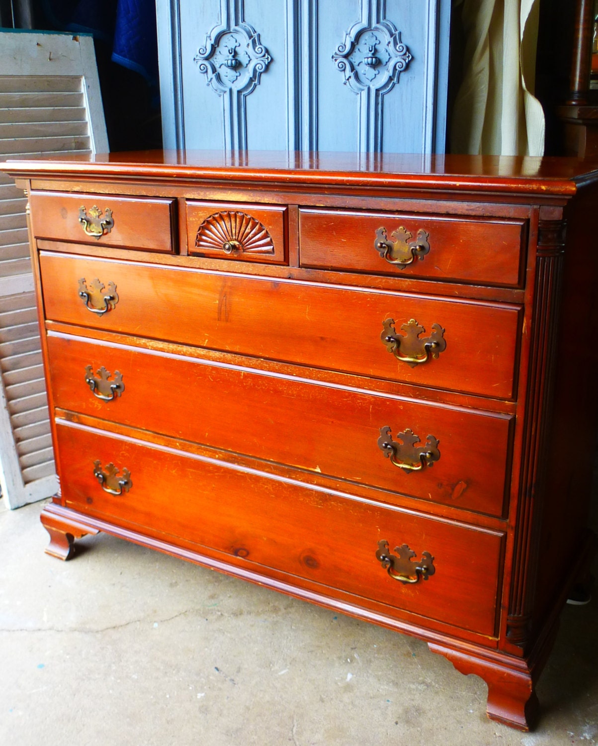 Chest of Drawers Vintage Mid Century Custom PAINT to ORDER Poppy Cottage