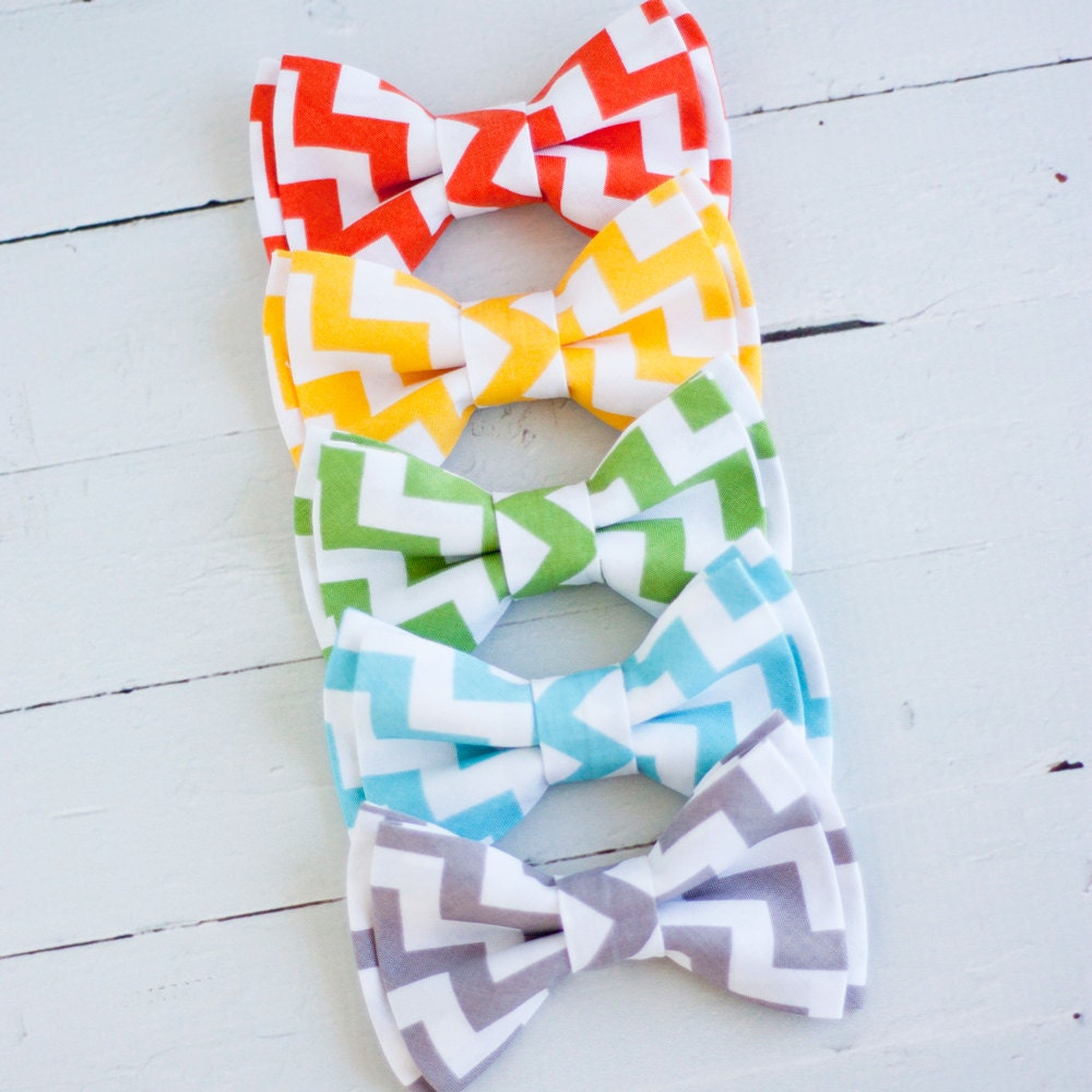 The Beau- chevron double stacked bow ties for boys and men of all ages