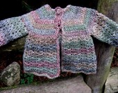Baby Sweater, Earth Tones, Baby, 12 Months, Soft Yarn, Rustic, Country, Cottage Charm