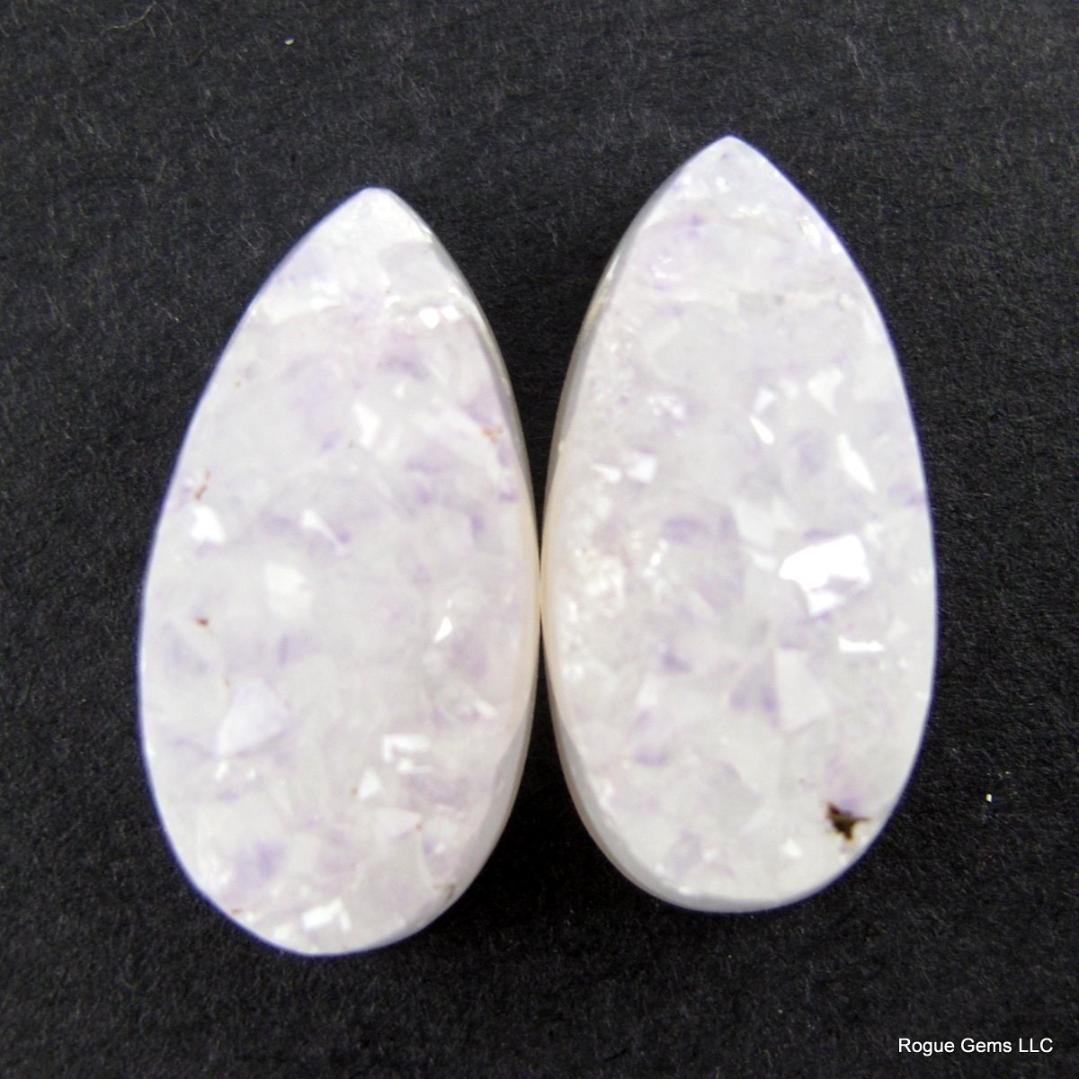 All Natural Druzy Bead Matched Pair