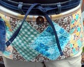 Super Sturdy, Quilted Garden Apron made of Vintage and Reclaimed Fabrics