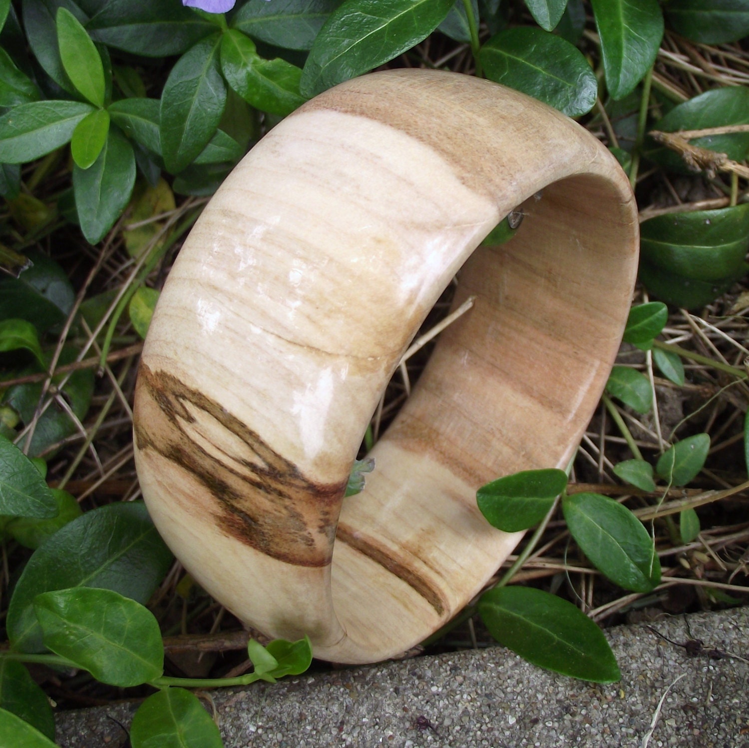 Maple Wood Wooden Bangle Bracelet - Eco-friendly Maple Wood Bangle Bracelet (Size M/L) - Natural Wood Jewelry Gift Idea