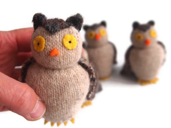 waldorf toy stuffed owl eco friendly toy bird natural toy