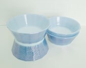 Vintage Set of 4 Fire King Cereal Bowls - Unique color and shape