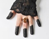 SHOP SALE / vintage shell fossil sterling silver ring / Fossilized Shell ring / ring size 7