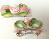Couture Dog Bows on Barrettes
