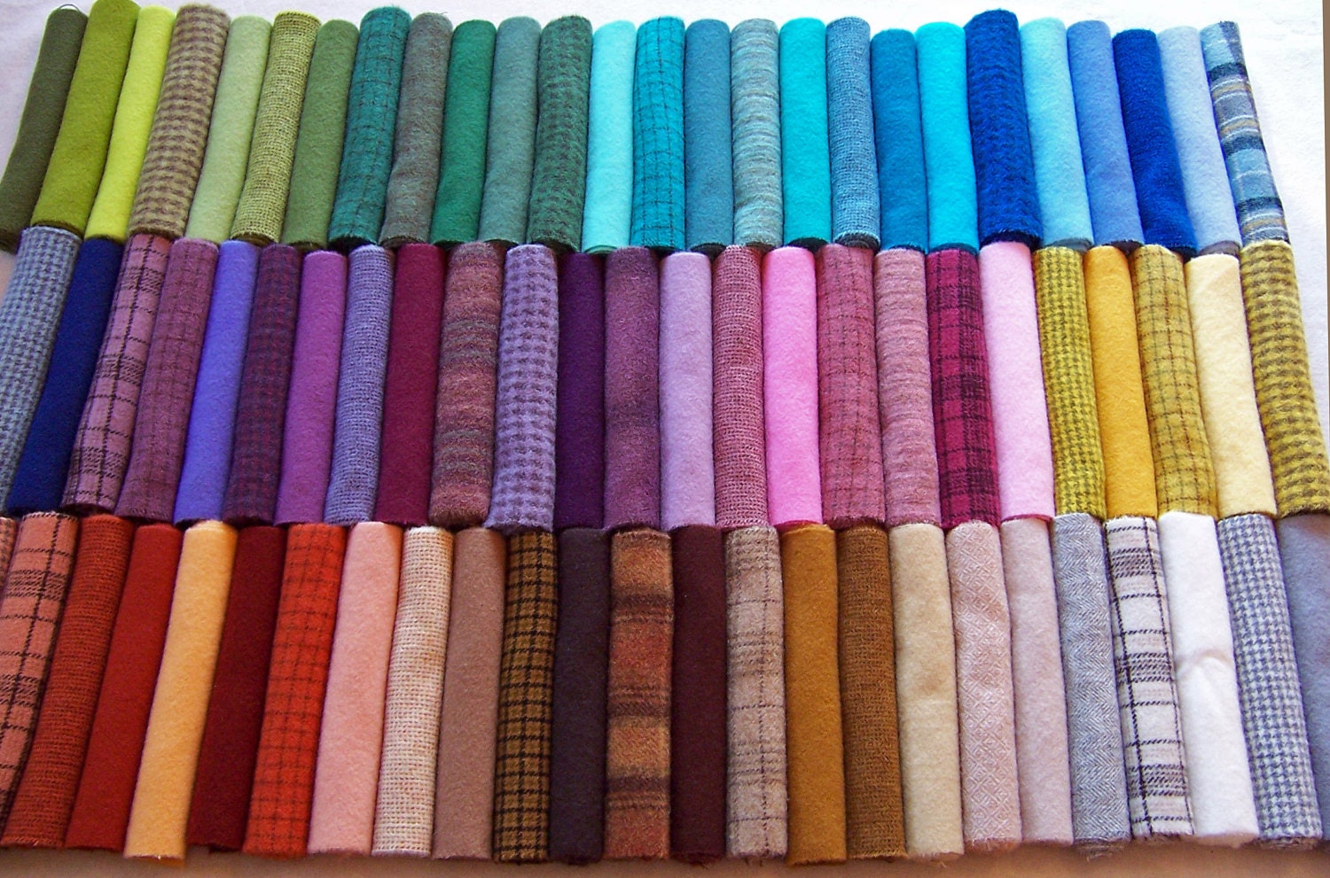 Hand Dyed Felted Wool Fabric for Rug Hooking, Applique, Penny Rugs and Sewing Projects/ H566