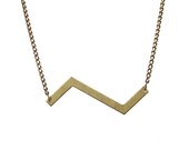 brass zigzag necklace