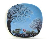 vintage finnish ceramic wall tile   ...  decorative plate from finland  ...  arabia