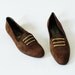 Vintage Brown Suede Leather Loafer Flats Size 8.5