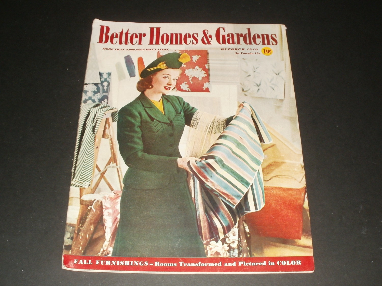 Vintage Better Homes and Gardens Magazine October 1940-- Art - Scrapbooking - Old Retro Ads - Coca-Cola Ad