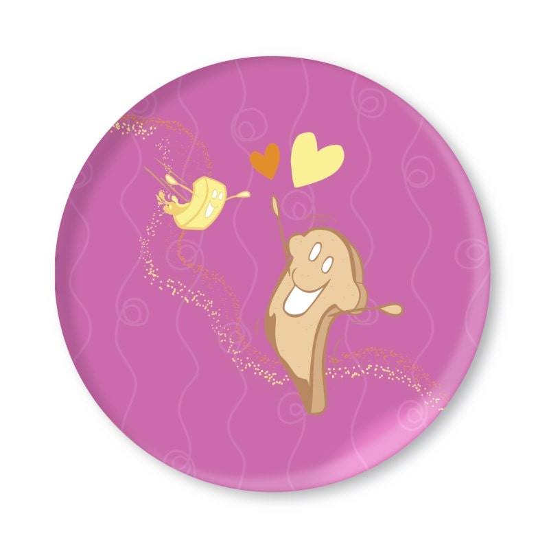 Childrens Melamine Platic Plate-Butter and Toast in Love