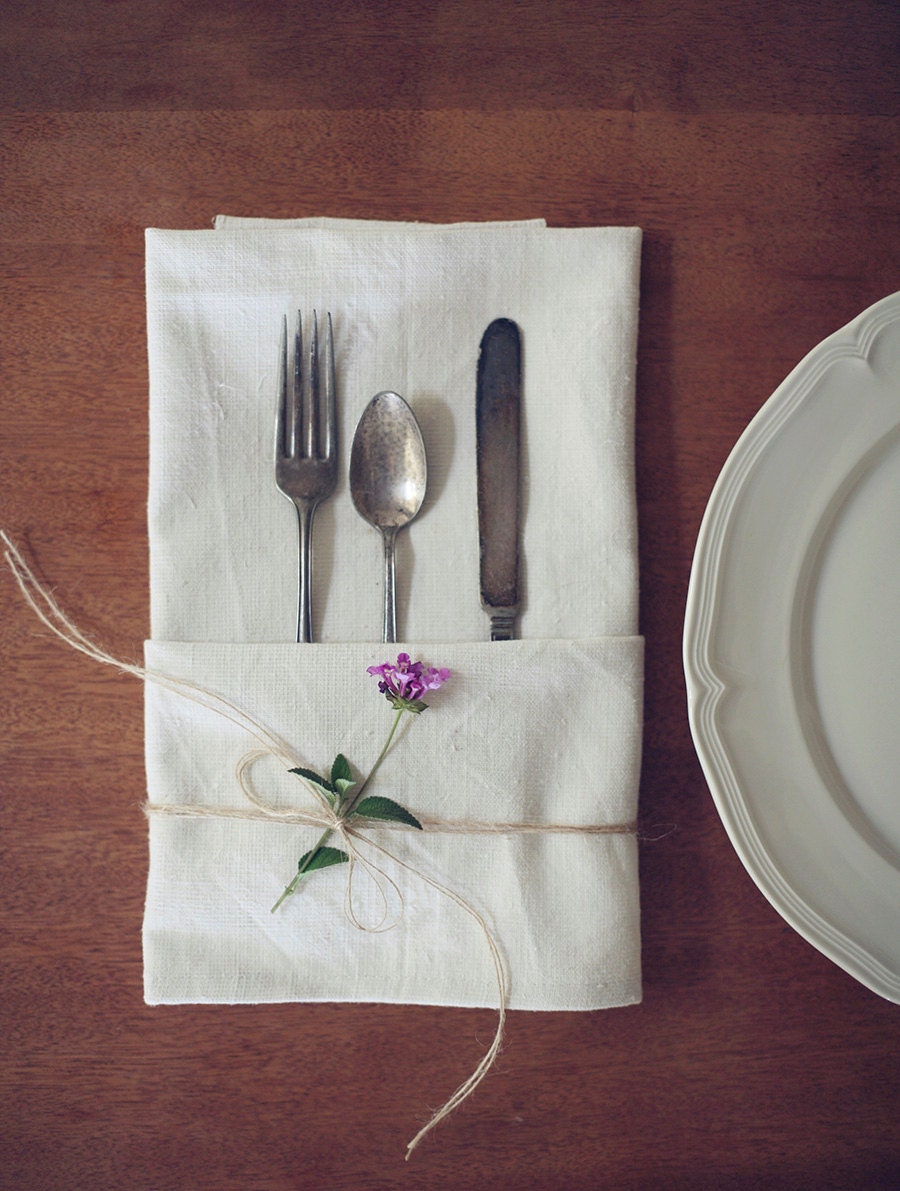 set of four oversized hemp napkins