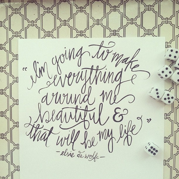 Calligraphy Art Print - Everything Beautiful - 8 x 10