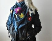 Hand Embroideried Huge Woven Shawl Scarf