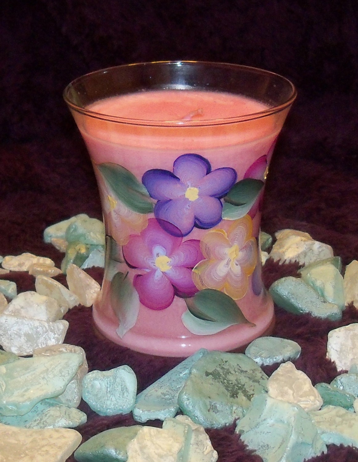 Hand Painted Five Petal Flowers with Pomegranate Fragrance