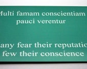 Many fear their reputation - latin quote postcard